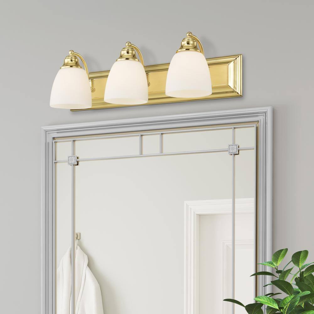 Livex Lighting Springfield 3 - Light Vanity in  Polished Brass