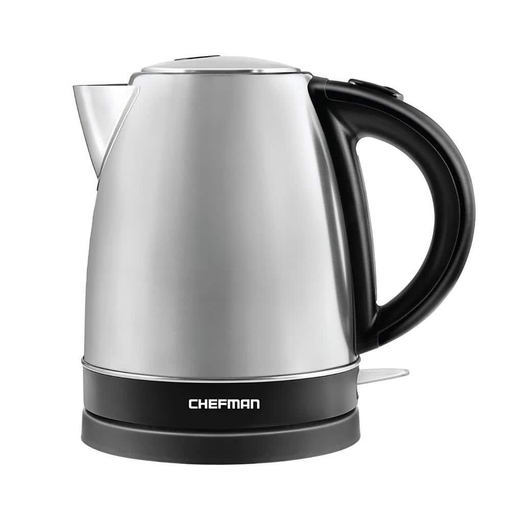 Chefman Rapid Boil 1.7L Electric Kettle w/ Swivel Base, Auto Shut Off - Stainless Steel