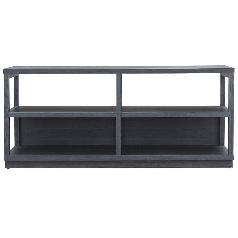 Evelyn&Zoe Thalia Rectangular TV Stand for TV's up to 60", Charcoal Gray