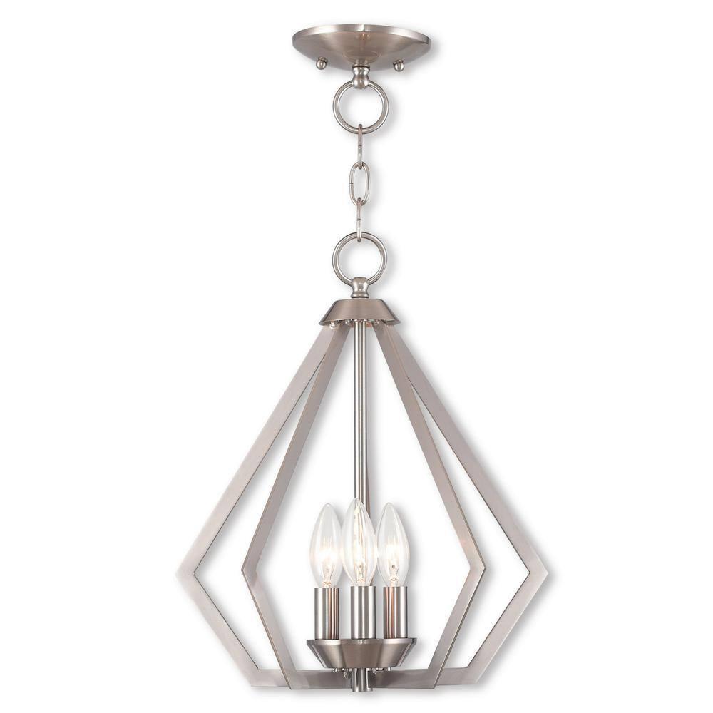 Livex Lighting Prism 3 - Light Chandelier in  Brushed Nickel