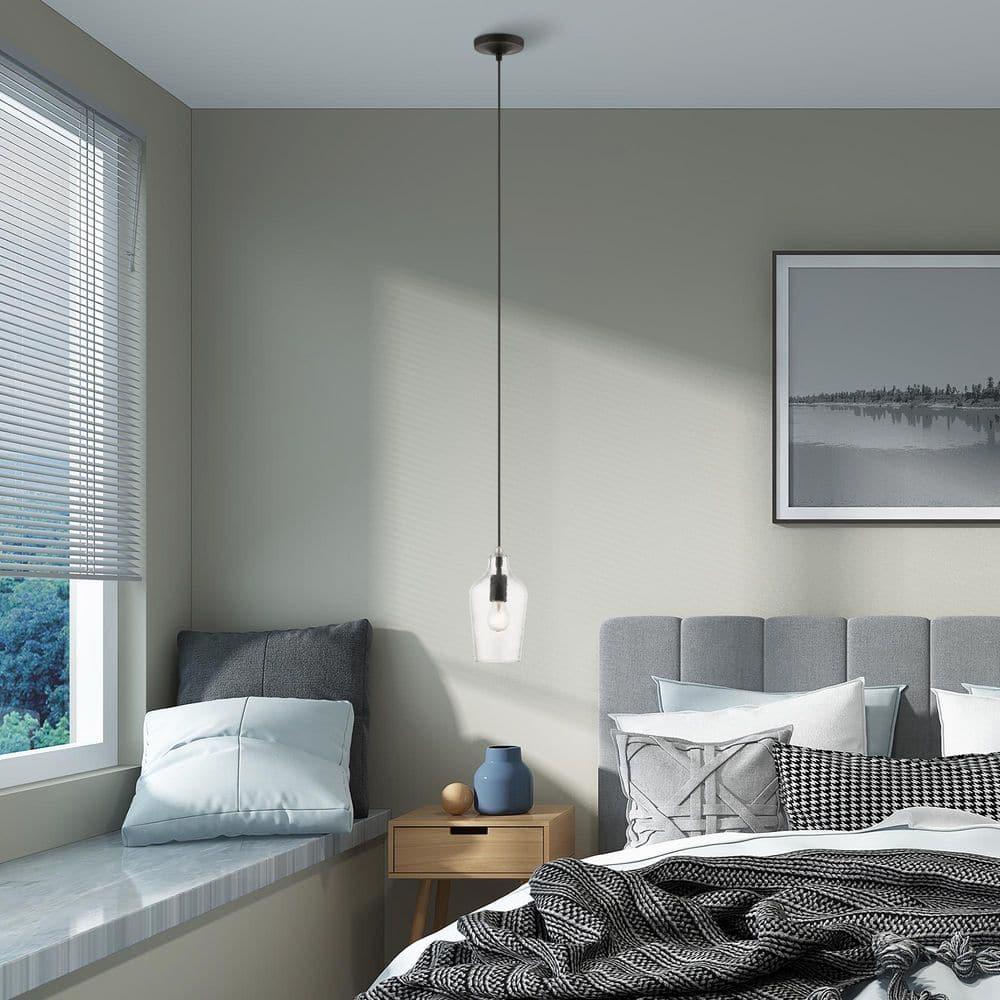 Livex Lighting Avery 1 - Light Pendant in  Black/Brushed Nickel