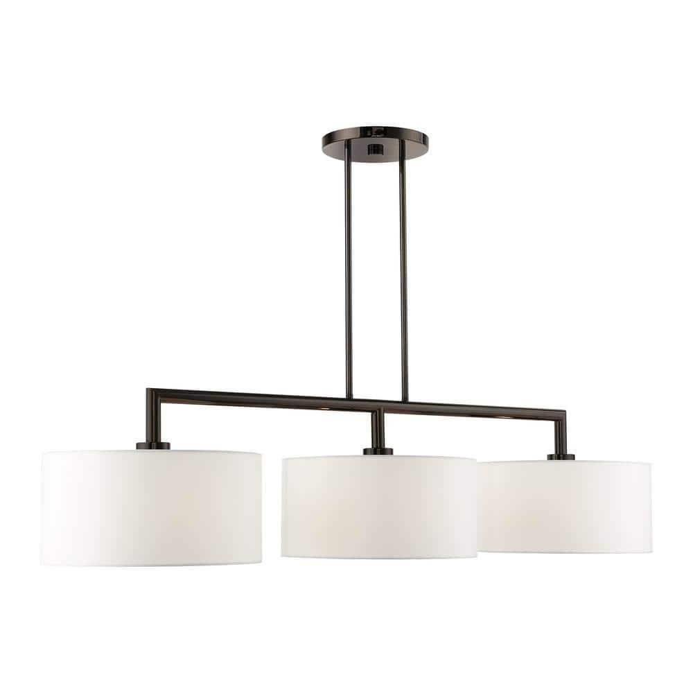 Livex Lighting Meridian 3 - Light Chandelier in  Black Chrome