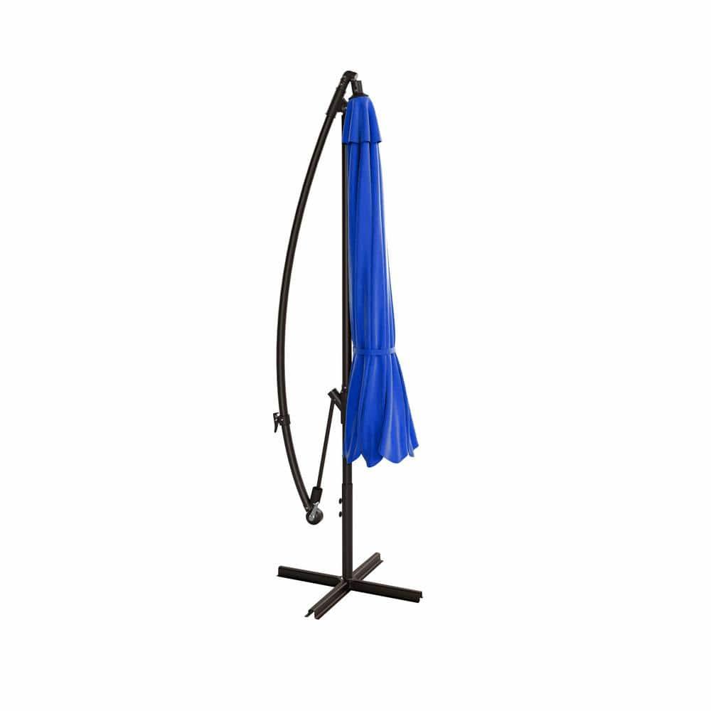 Polytrends Weller 10-foot Offset Cantilever Hanging Patio Umbrella Royal Blue