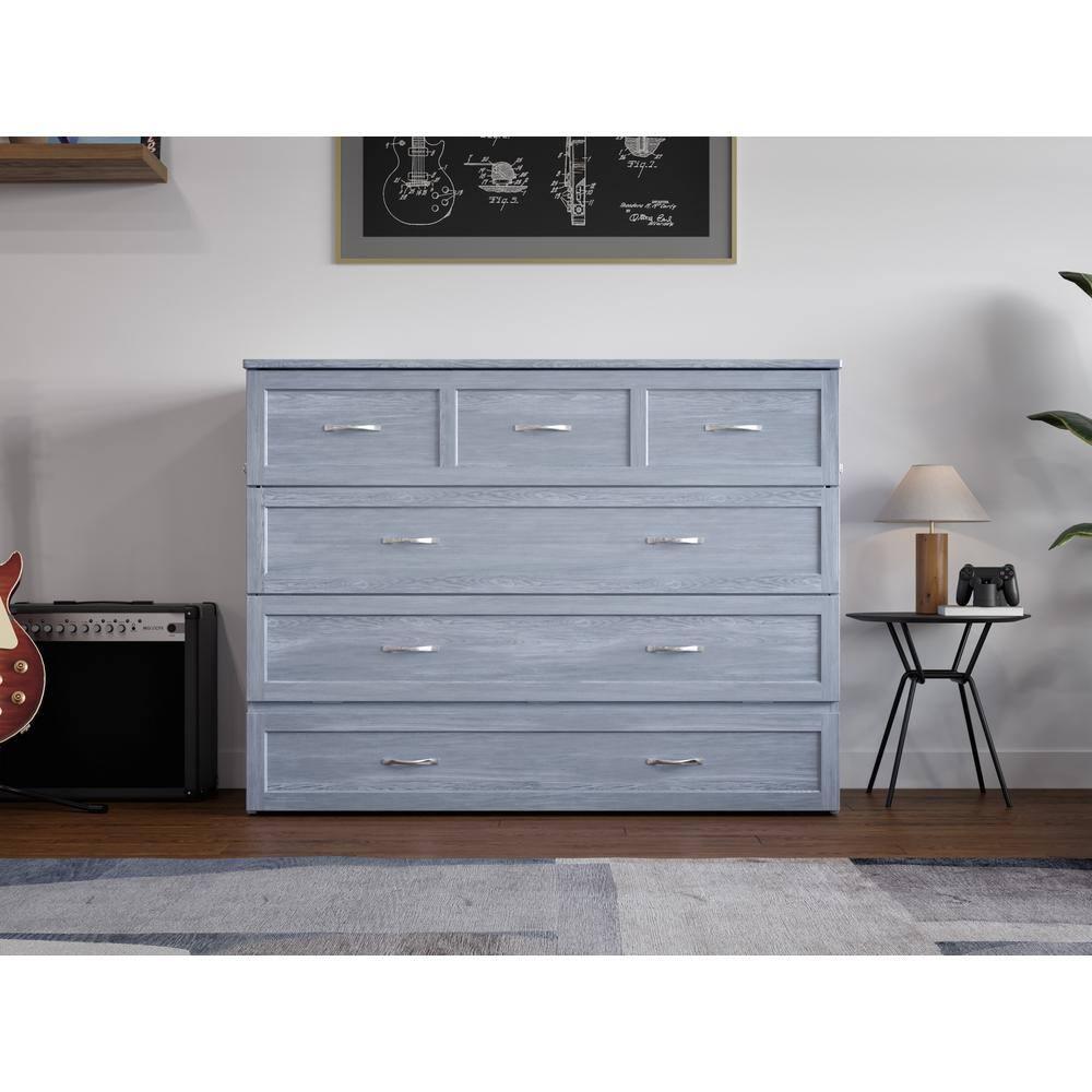AFI Northfield Driftwood Full Solid Wood Murphy Bed Chest