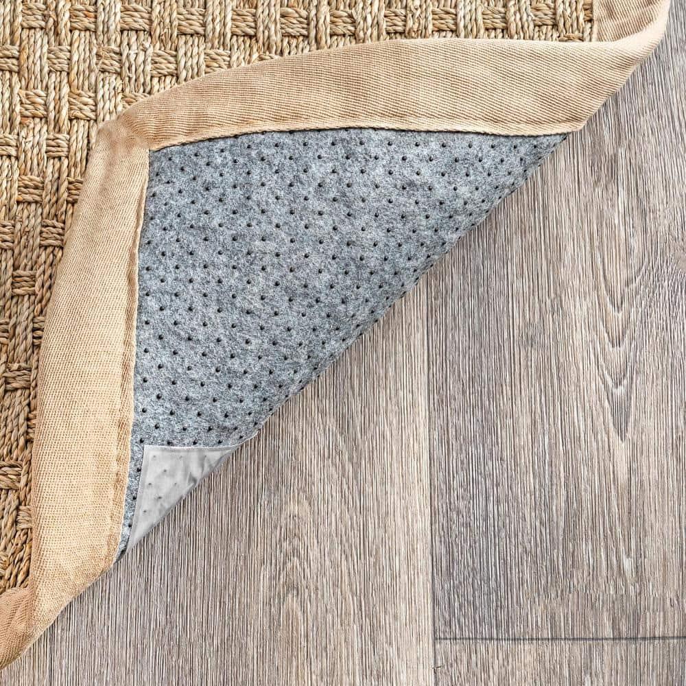 Nuloom Hesse Checker Weave Seagrass Kitchen Runner Indoor Area Rug - Hallway, Entryway, 2' 6" x 8', Natural