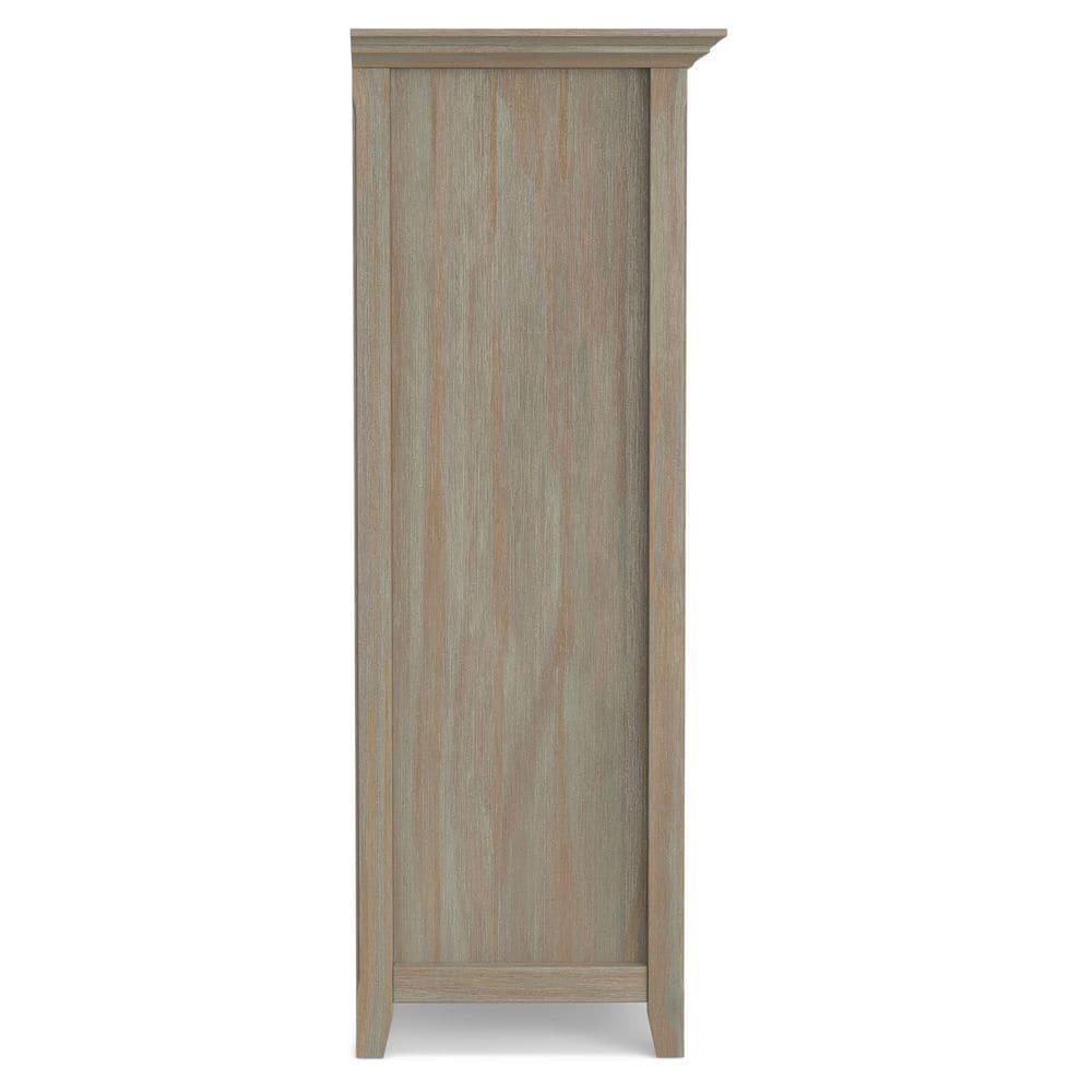 Simpli Home Amherst 44"W Solid Wood Multi Cube Bookcase with 8 Different Sized Storage Cubbies