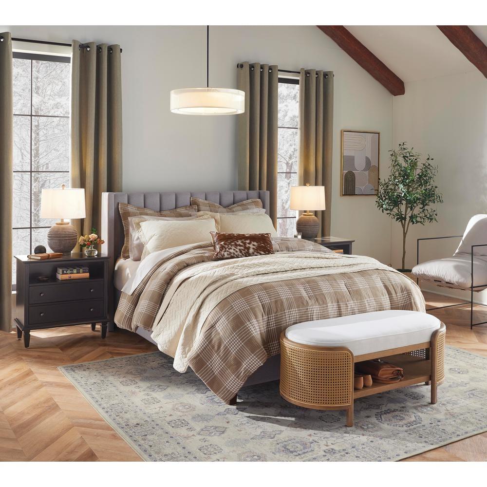 Portland Pillow Top Accent Chair - ACH4511 - Ivory/Black - Safavieh