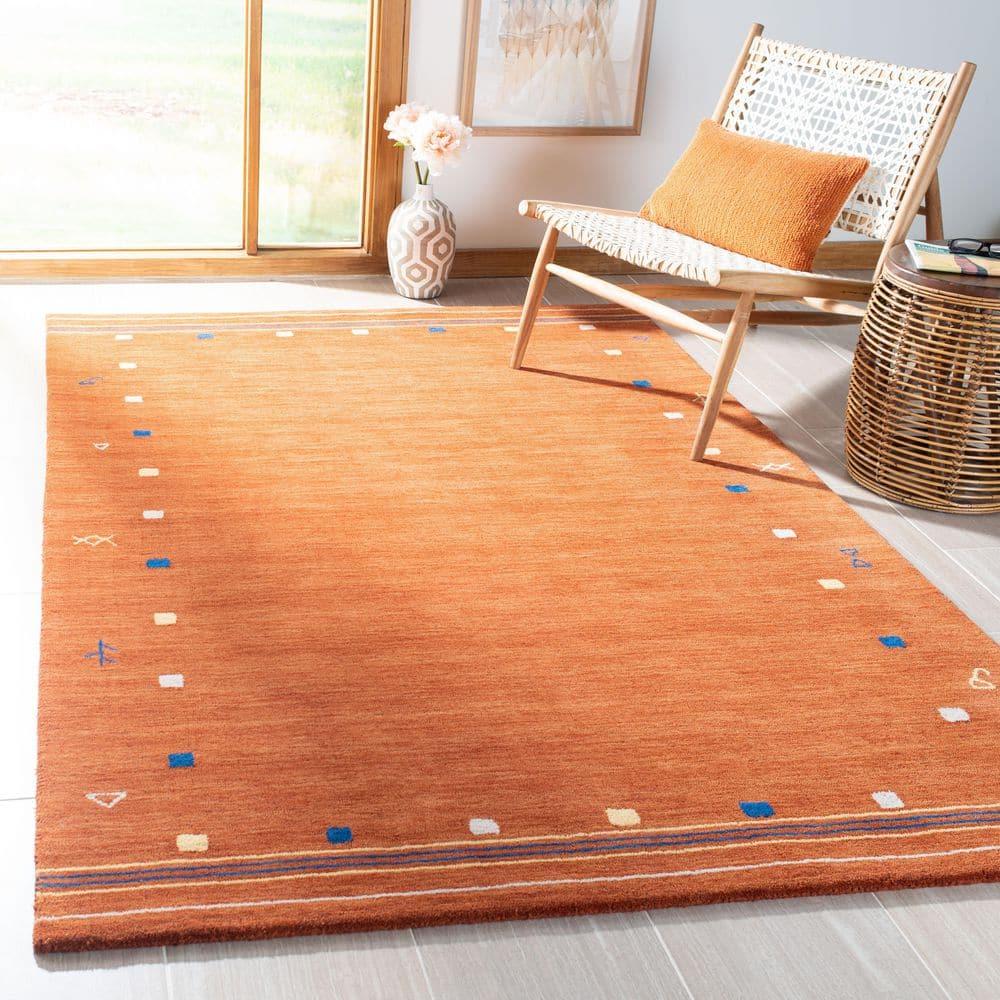 Himalaya HIM563 Handmade Area Rug - 6'x6' - Rust - Safavieh