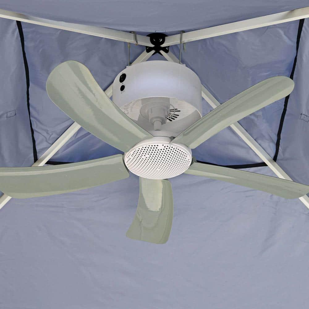 Canopy Breeze Rechargable Canopy Fan with Remote Control: Portable, Indoor/Outdoor, 31" Blade, 2 Speeds, White