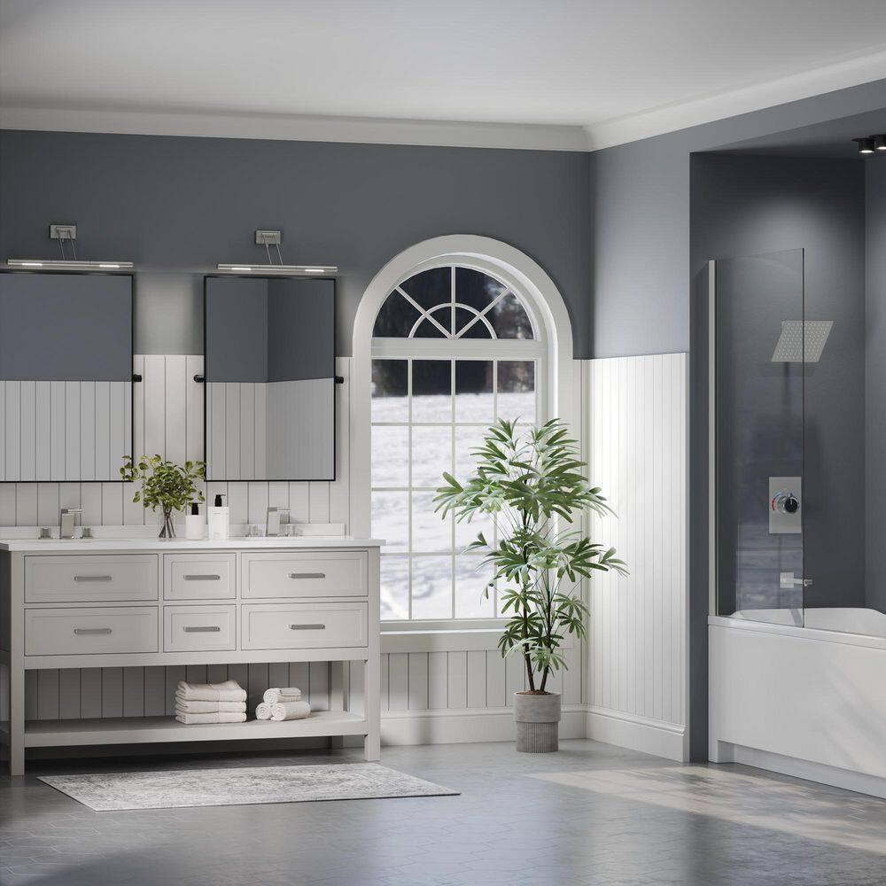 AquaSpa Shower Faucet Set with Tub Spout, 8-Inch Rain Shower Head with Valve