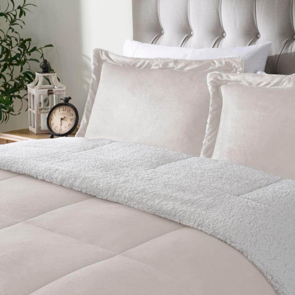 Ultra Plush Reversible Micro-Mink and Sherpa 3-Piece Comforter Set