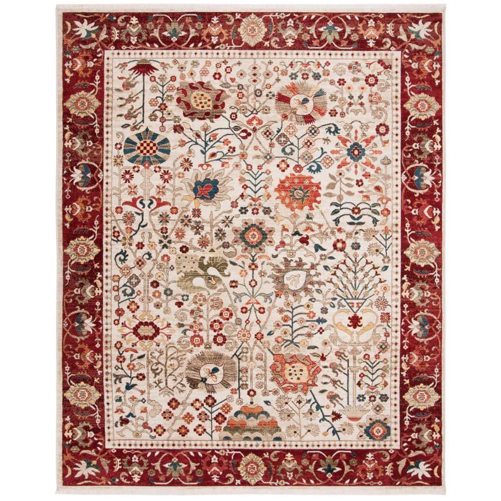 Kashan KSN303 Power Loomed Area Rug - Ivory/Red - 8'x10' - Safavieh.