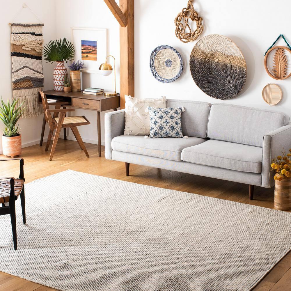 Kilim KLM375 Flat Weave Area Rug - Ivory - 8'x10' - Safavieh