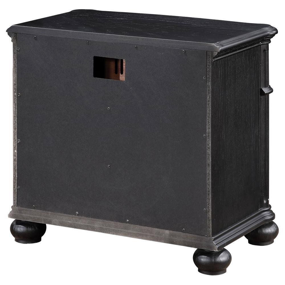 Coaster Celina Traditional 3-drawer Wood Nightstand Bedside Table Black