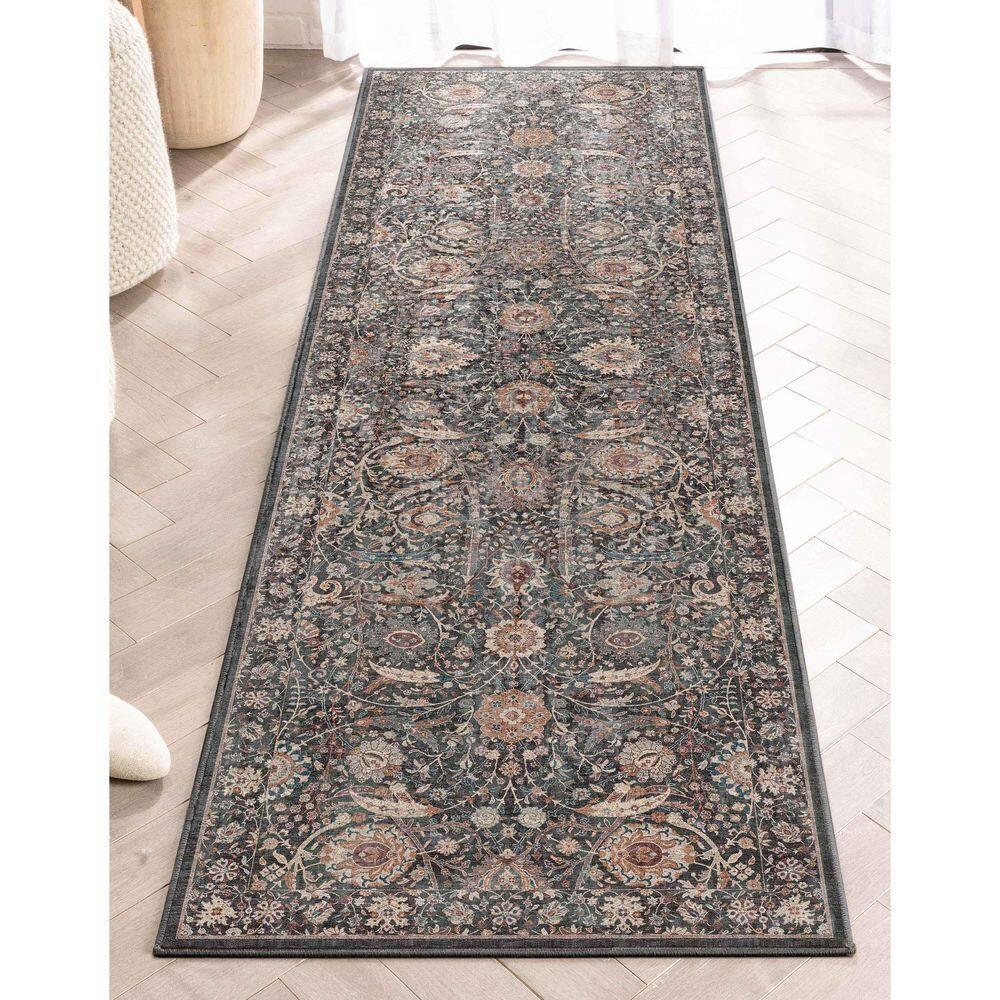 Asha Oriental Floral Flat-Weave Rug