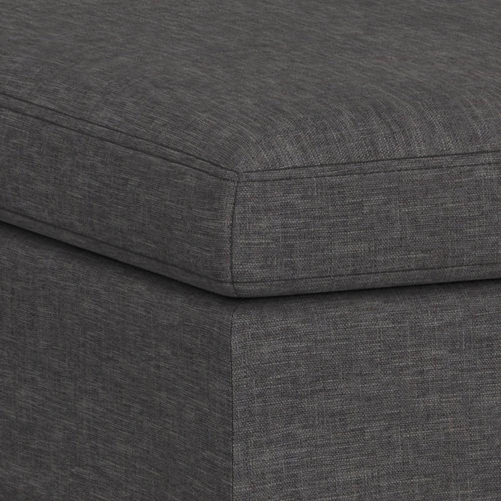 Simpli Home Owen Upholstered Ottoman