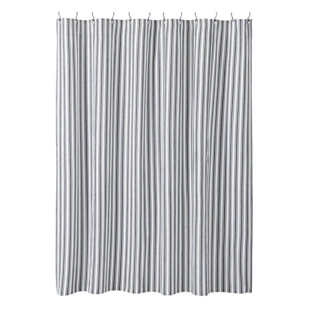 VHC Brands Sawyer Mill Cotton Striped Shower Curtain