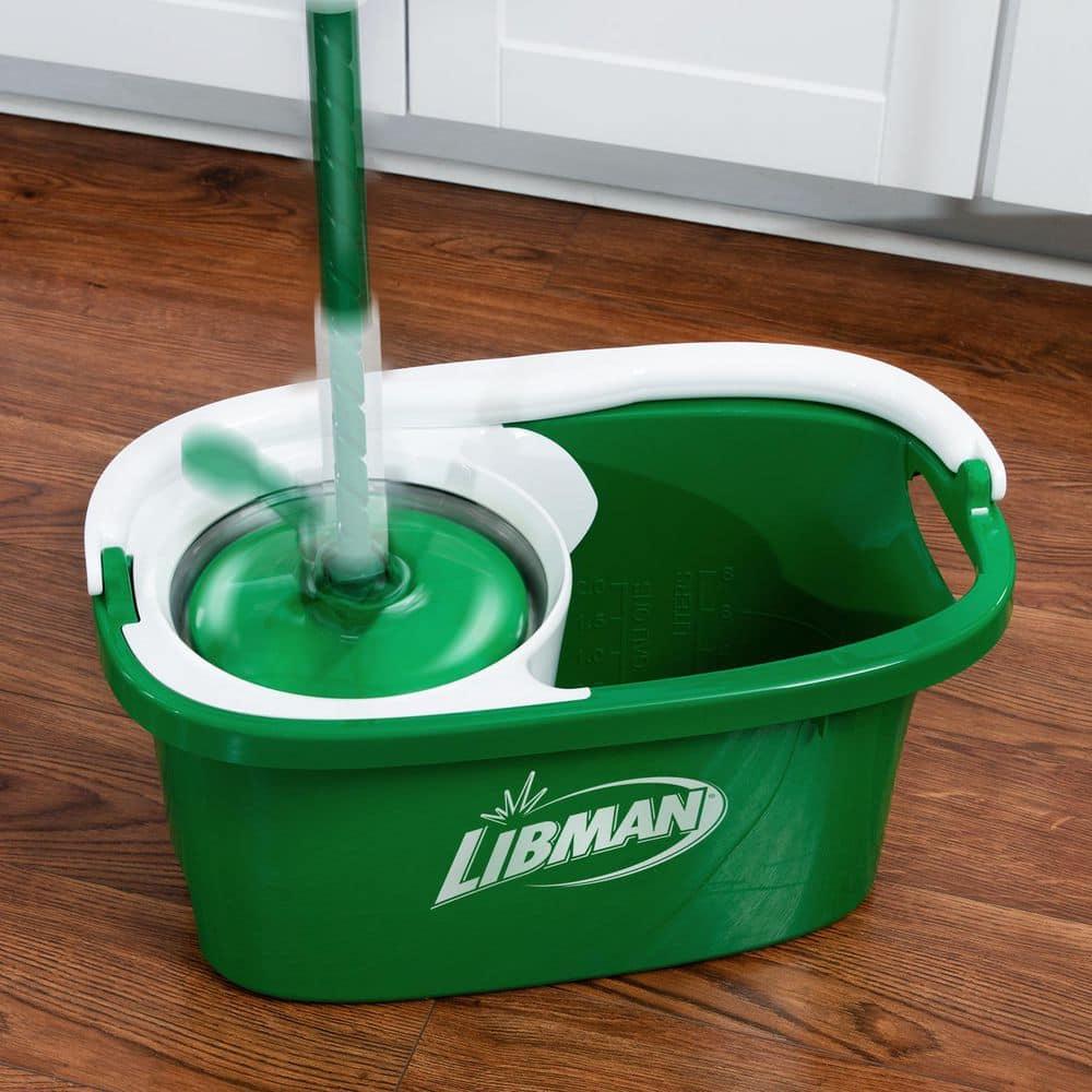 Libman Tornado Spin Mop and Bucket System | All-in-One Floor Cleaning Kit with Advanced Microfiber Head