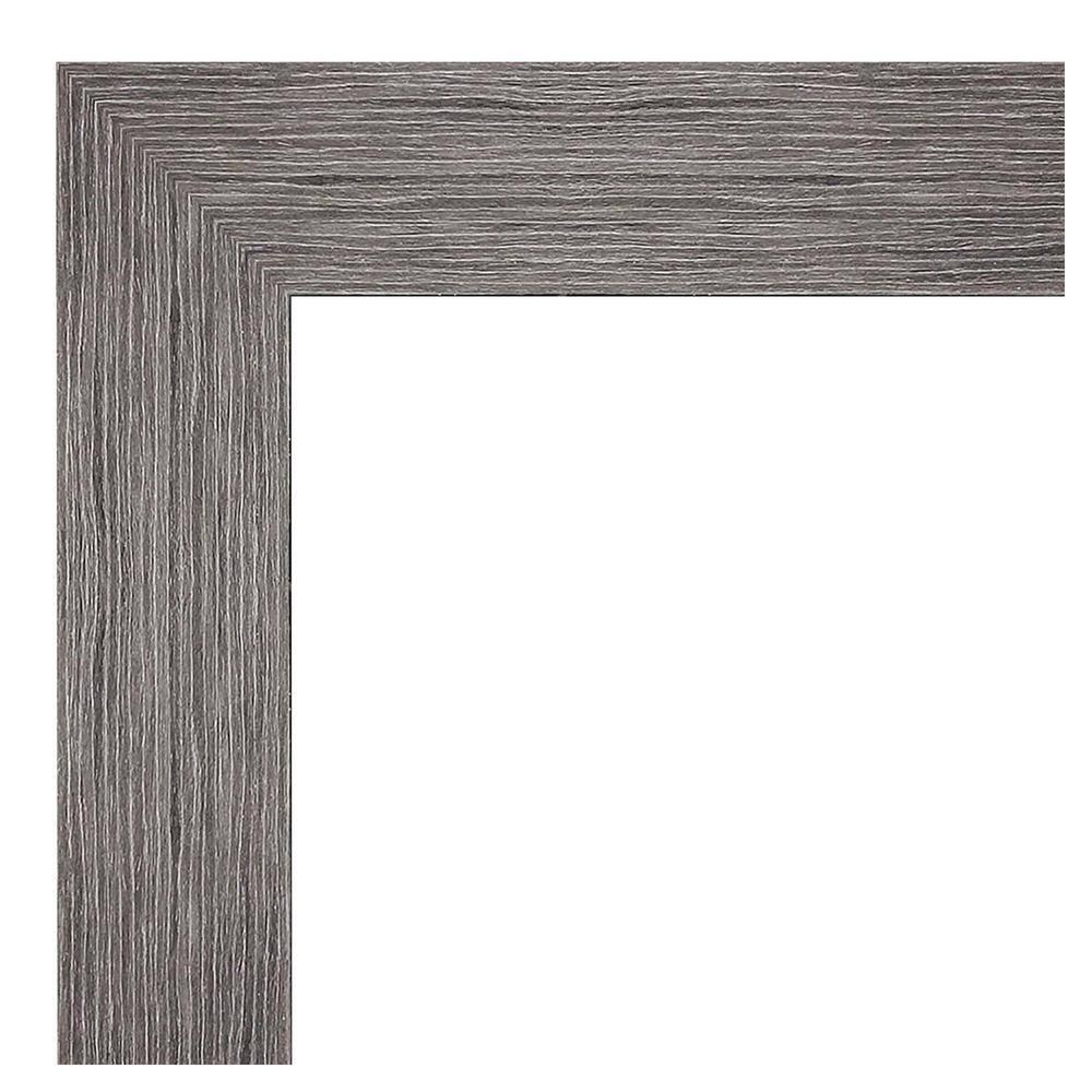 Amanti Art Pinstripe Plank Grey Picture Frame Opening Size 18x24 in.