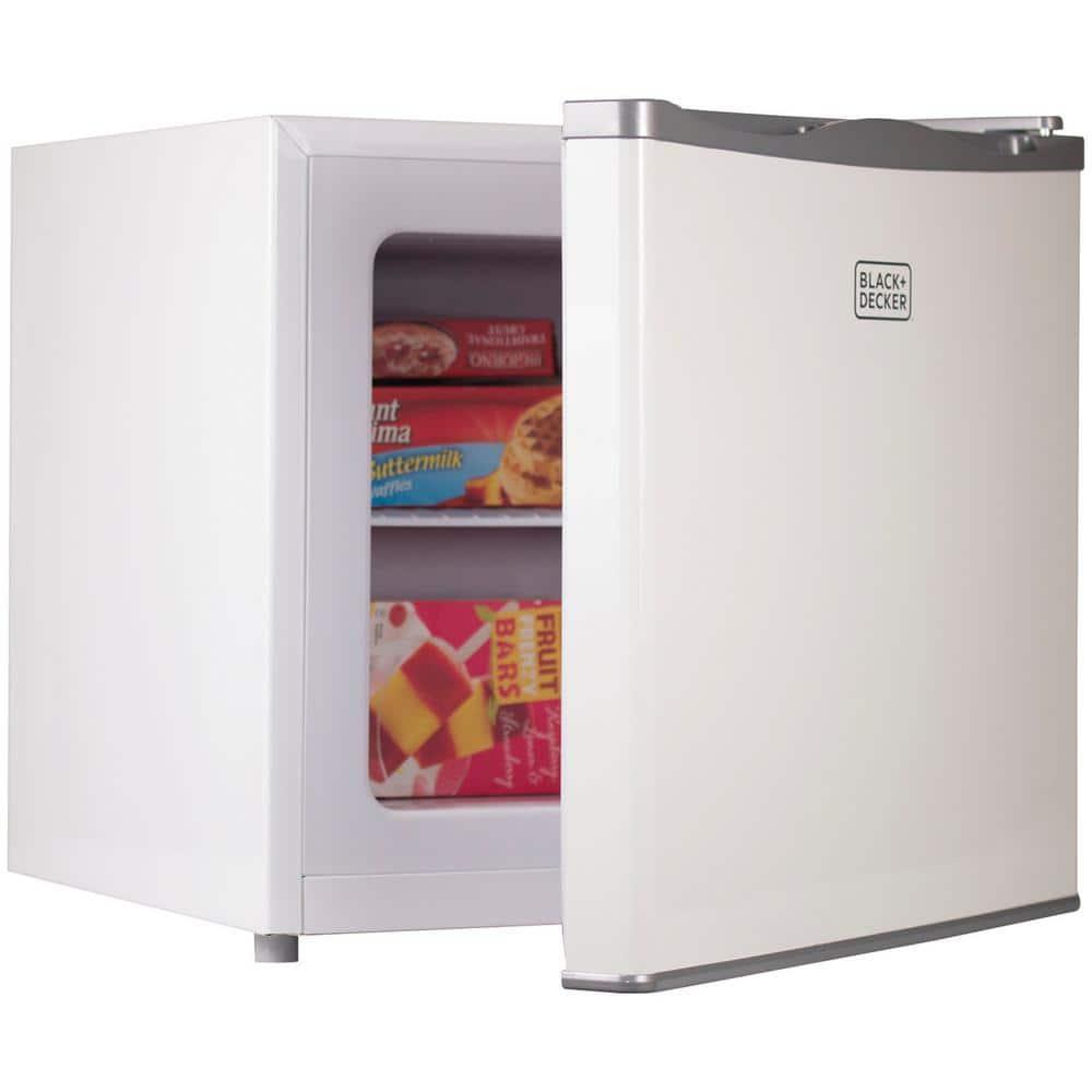 Black and Decker 1.2 Cubic Feet Compact Upright Mini Upright Freezer, White