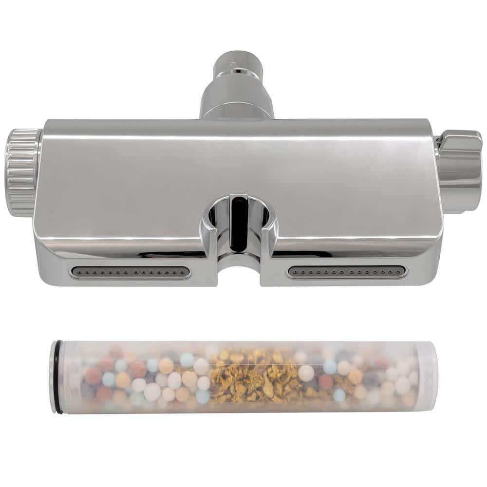 Filtered Handheld Shower Head Diverter Bracket with Jet Massage Spray System