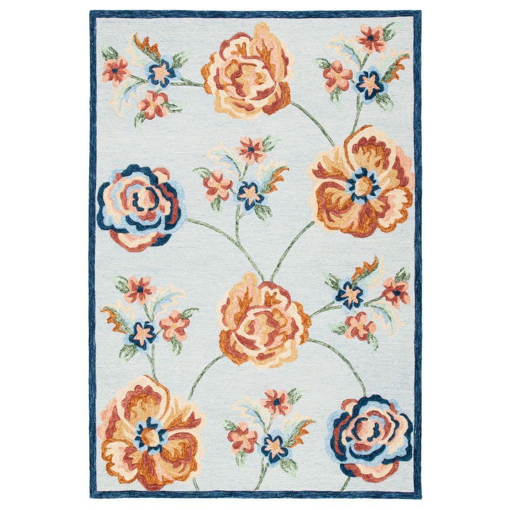Metro MET101 Hand Tufted Indoor Area Rug - Blue/Ivory - 5'x8' - Safavieh