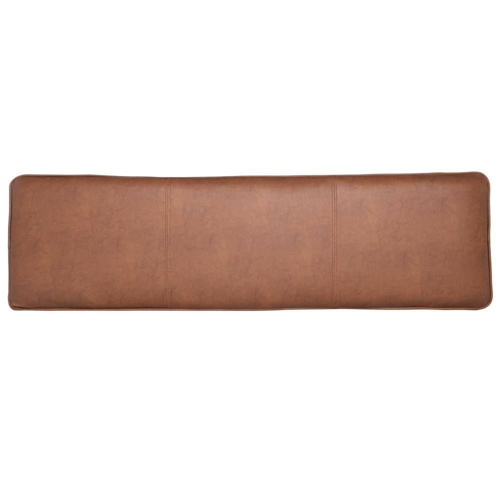 Kara Cushioned X Bench - Brown/Black - Safavieh