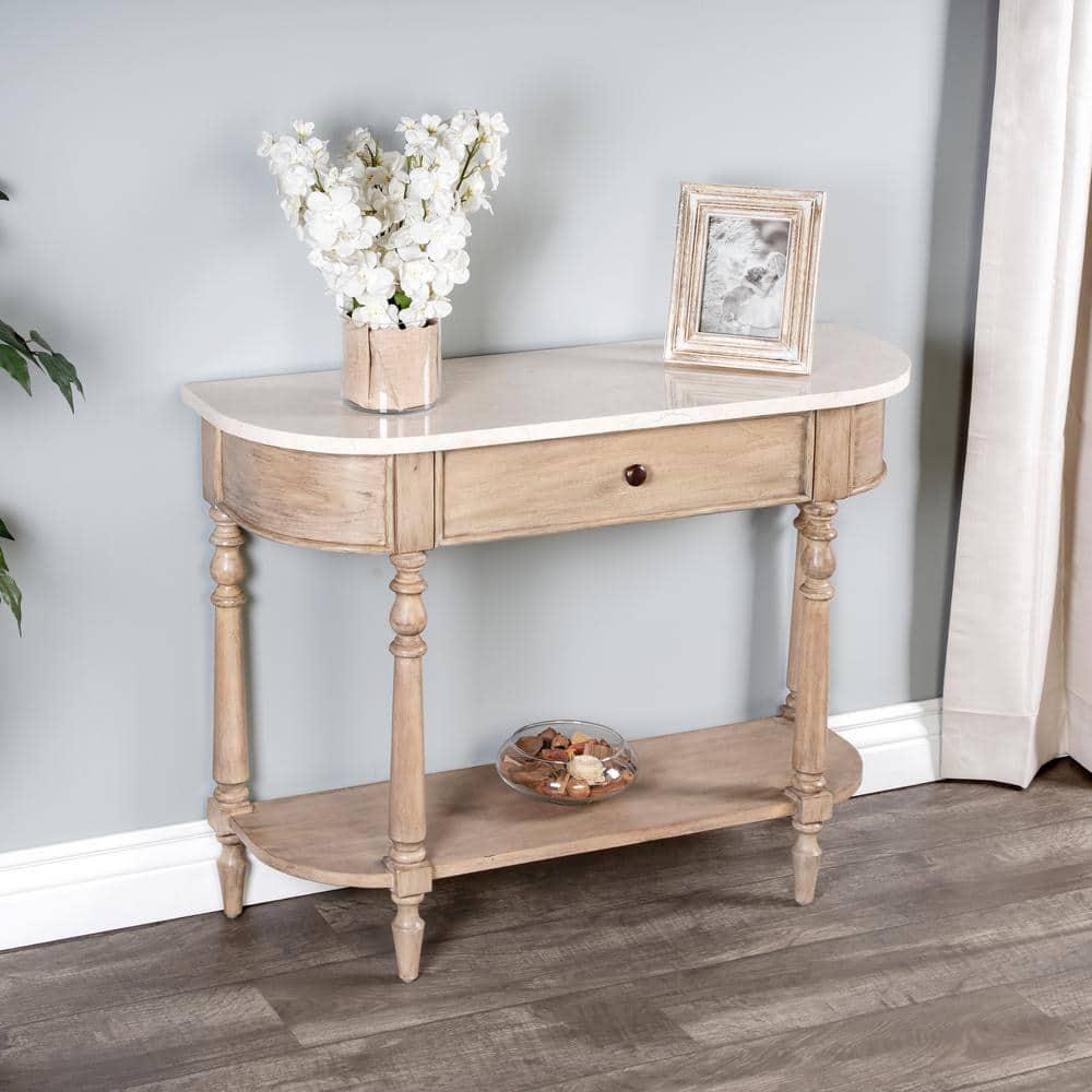 Butler Danielle Marble Console Table In Brown