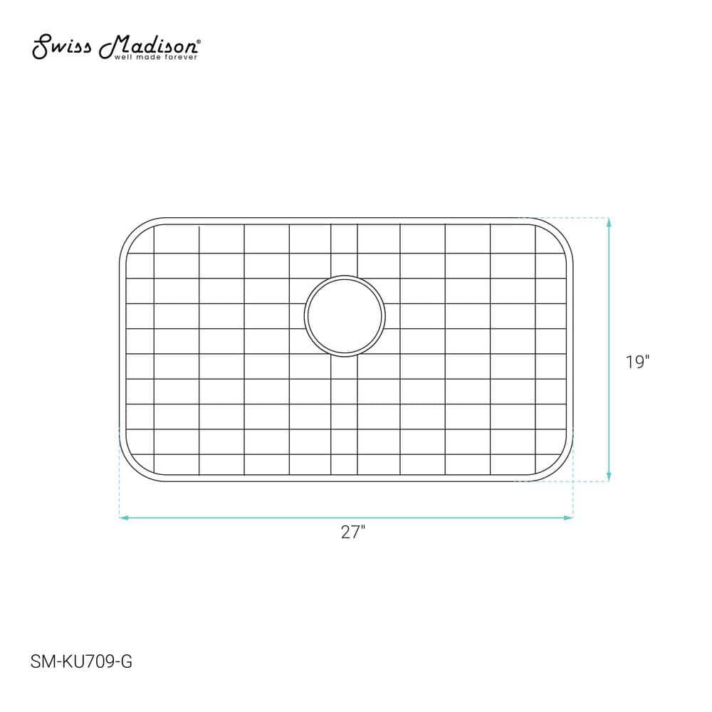 Swiss Madison SM-KU709-G Swiss Madison Stainless Steel, Undermount Kitchen Sink Grid for 27 x 19 Sinks
