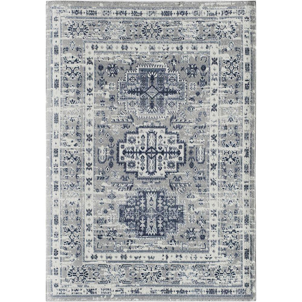 Rugs America Gallagher GL55F Inky Sundara Vintage Transitional Blue Area Rug for Dining Room Rug Neutral Rug Living Room Rug Kitchen, 5'3"x7'