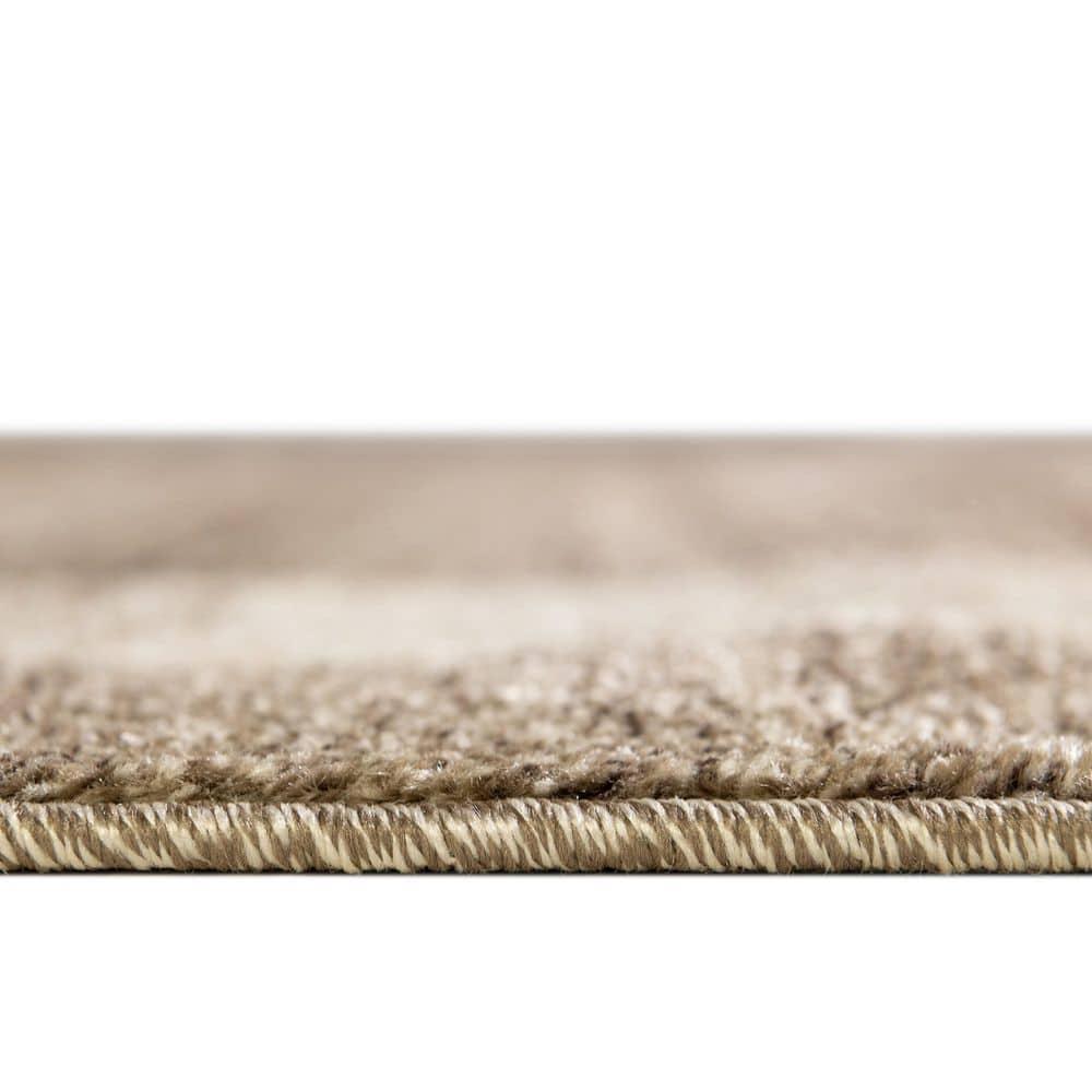 Unique Loom Del Mar Collection Area Rug - Maria (6' 1" x 9' Rectangle Light Brown/Ivory)