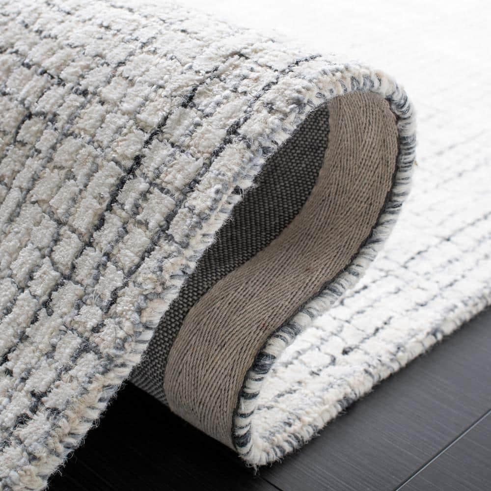 Abstract ABT470 Handmade Indoor Accent Rug - Ivory/Grey - 2'x3' - Safavieh