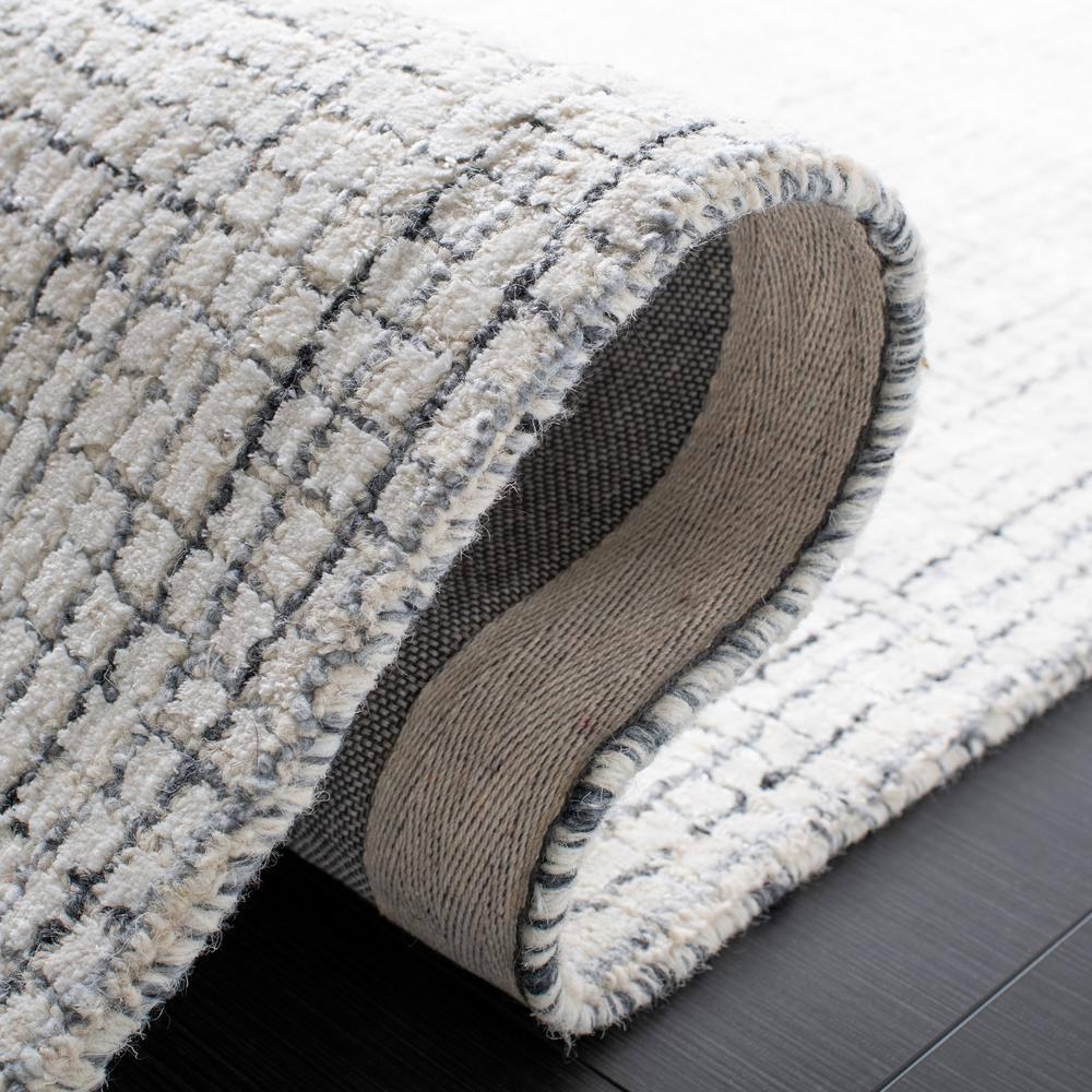Abstract ABT470 Handmade Indoor Area Rug - Ivory/Grey - 4'x6' - Safavieh