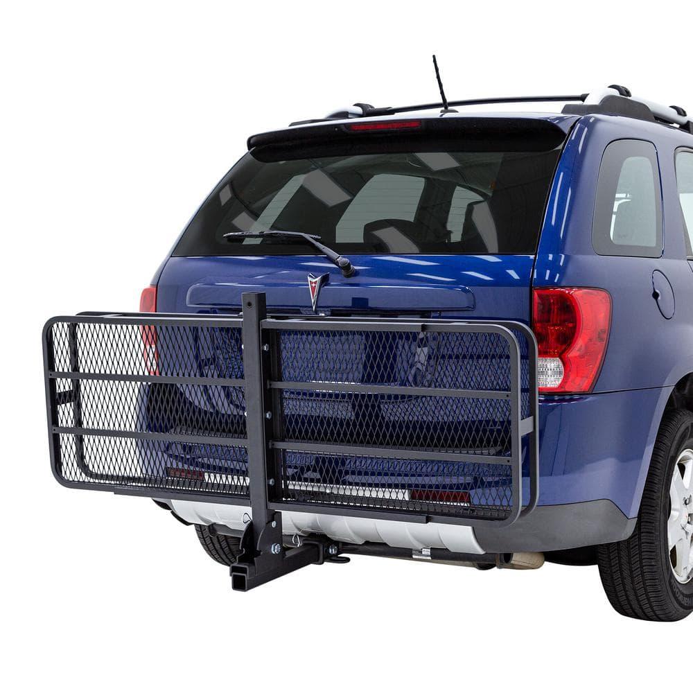 Elevate Outdoor BCCB-1169-2 Steel Basket Cargo Carrier with Bike Rack, Fits 2 Bikes