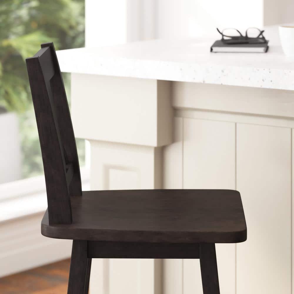 Taylor & Logan Bakersville Modern Farmhouse Wooden Swivel Bar and Counter Stool
