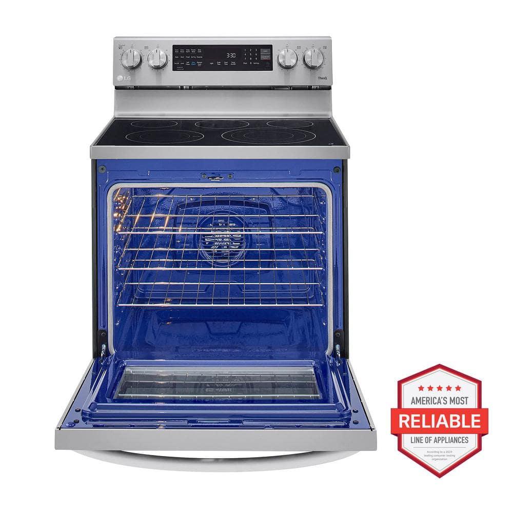 LG LG Smart Wi-Fi Enabled True Convection InstaView® Electric Range with Air Fry, 6.3 cu. ft. LREL6325F
