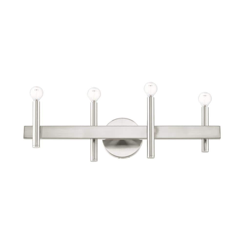 Livex Lighting Denmark 4 - Light Vanity in  Brushed Nickel