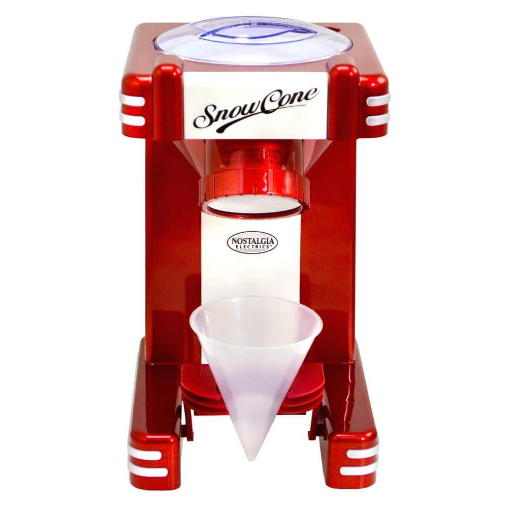 Nostalgia Nostalgia Retro Single Countertop Snow Cone Maker, Includes 1 Reusable Plastic Cup, Stainless Steel Blades