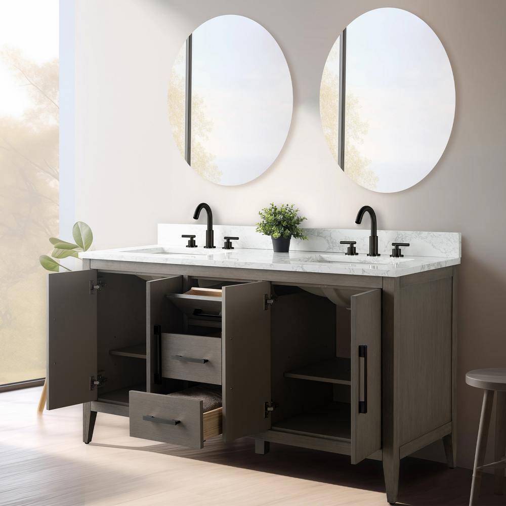 60" Double Bathroom Vanity Set