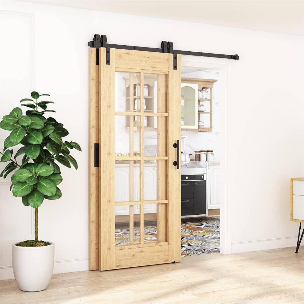 Lazio Steel Double Door Barn Door Hardware Kit Single Bypass