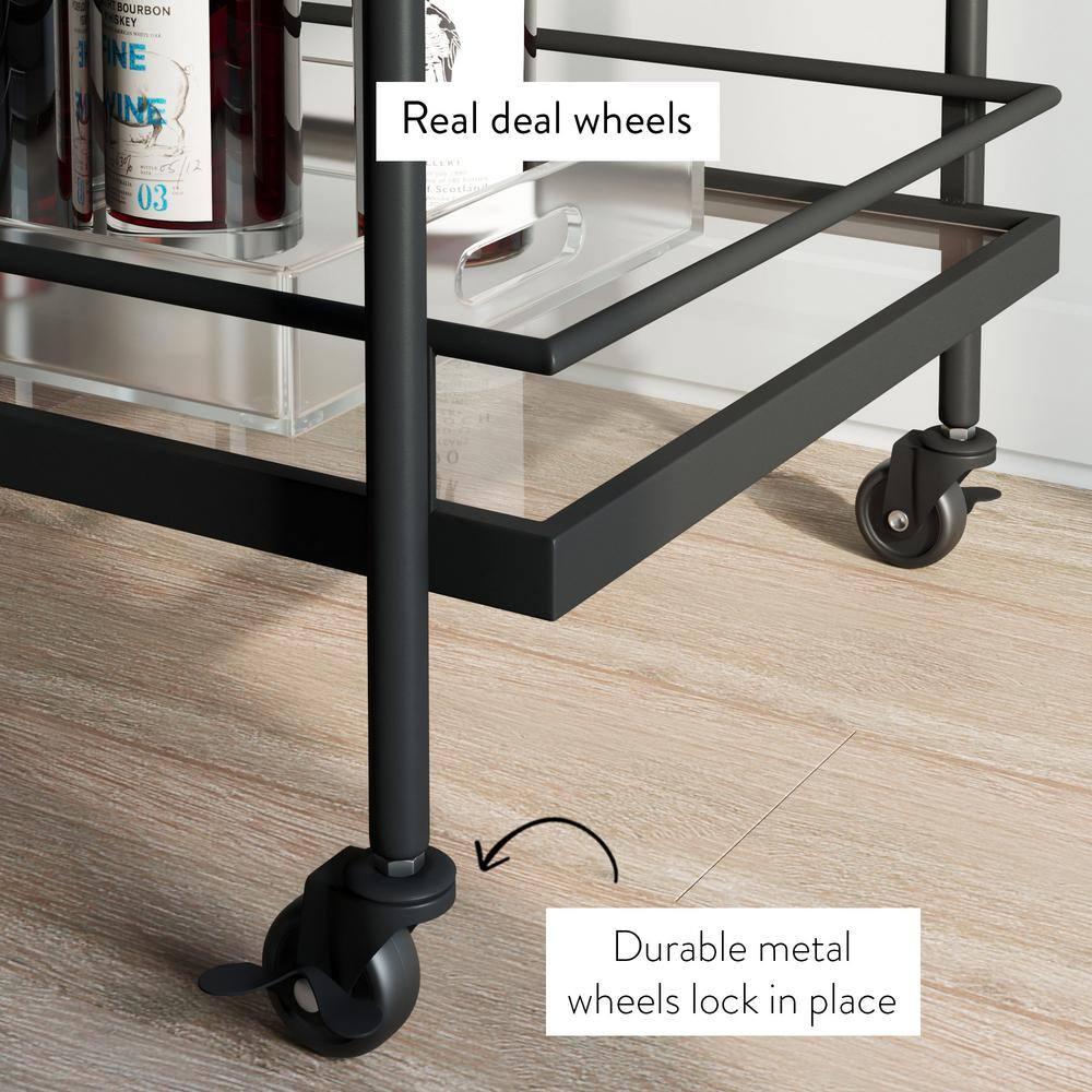 Paulette Metal Bar Cart