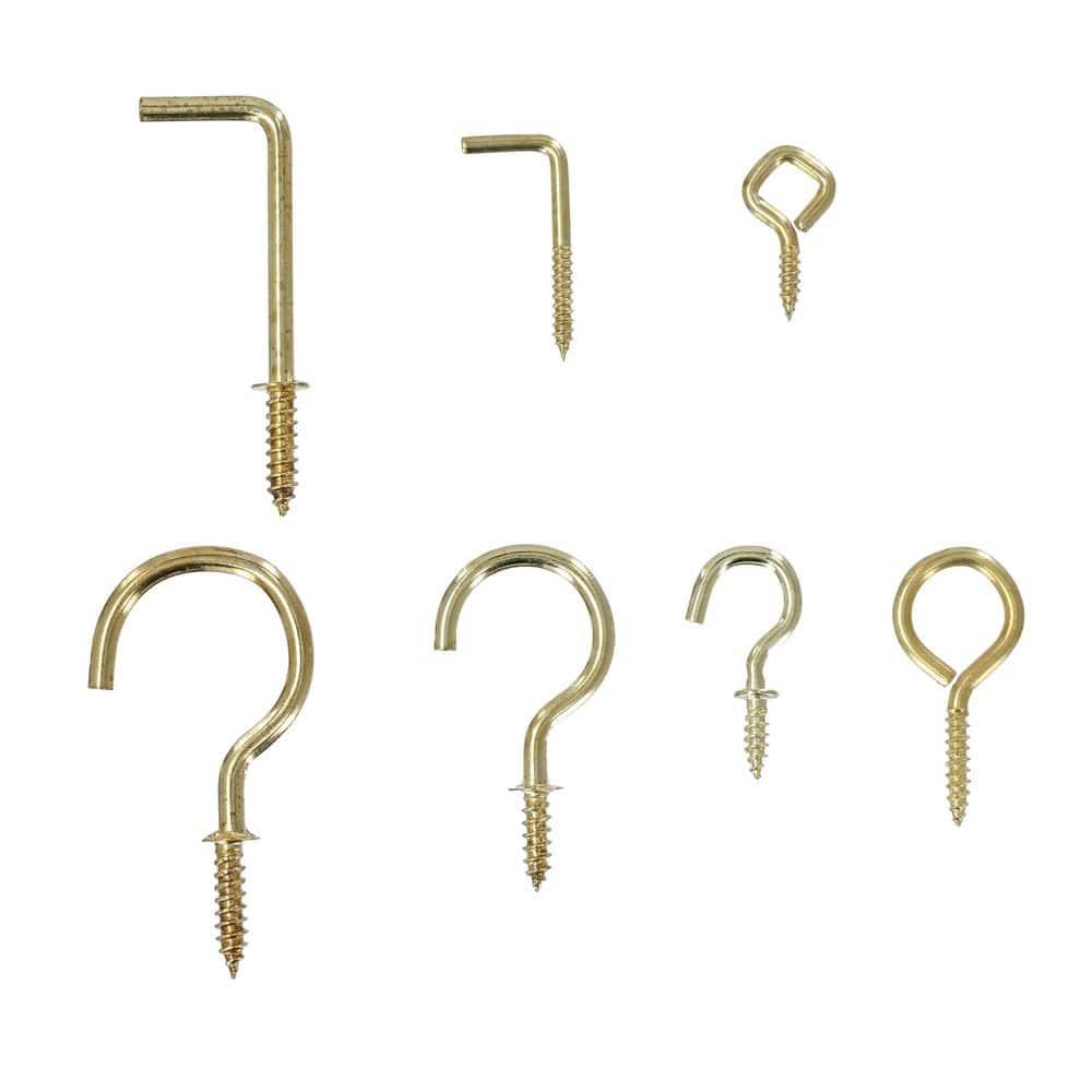Small Brass Screw Eye Assorted Kit (121-Pack)
