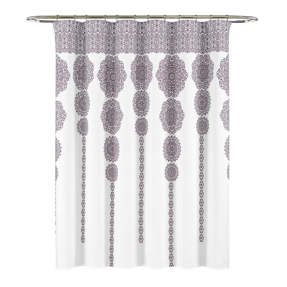 Lush Decor Stripe Medallion Shower Curtain