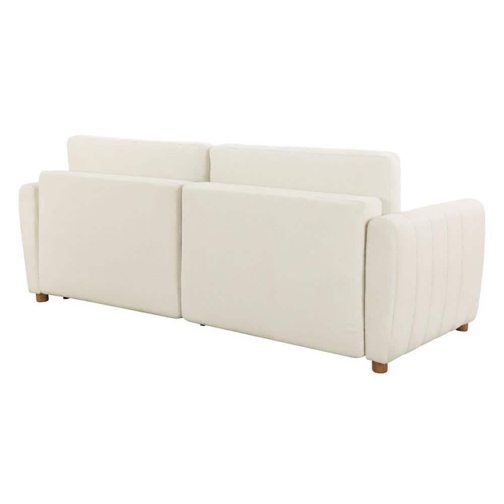 Serta Lowry 91.7" Queen Size Channel Tufted Convertible Sleeper Sofa