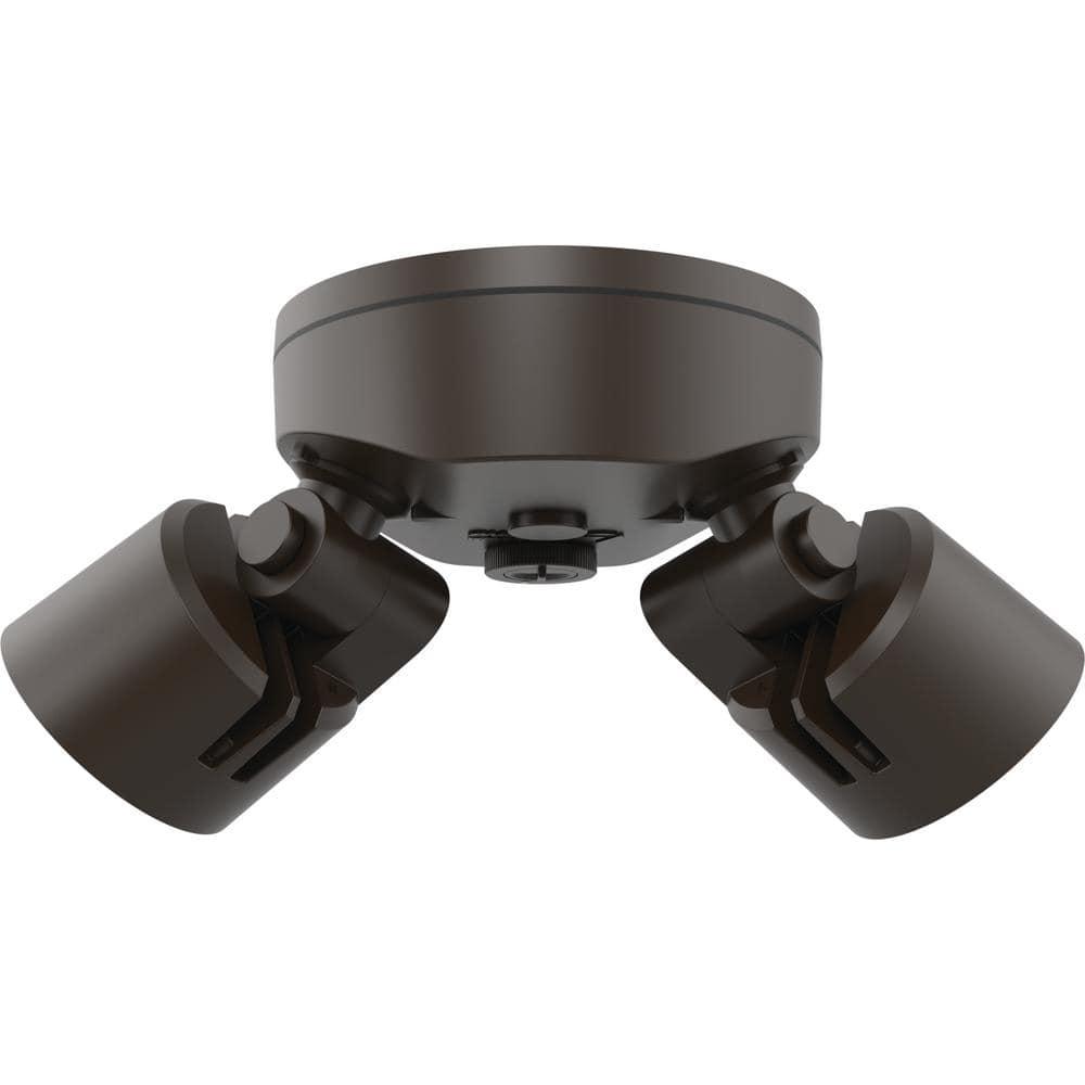 2 - Head Hardwired Dusk to Dawn Outdoor Security Flood Light