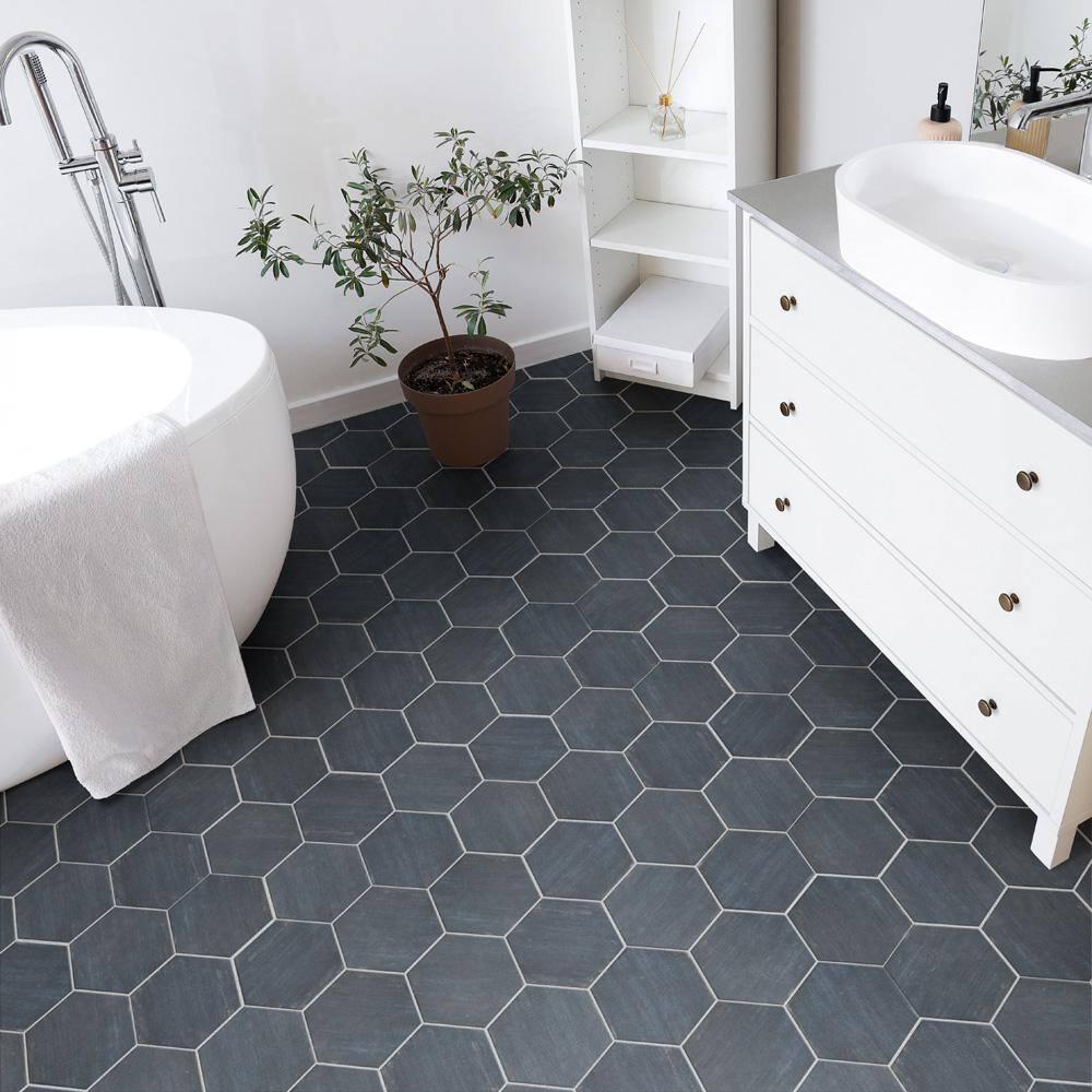 Retro 7" x 8" Porcelain Wood Look Wall & Floor Tile
