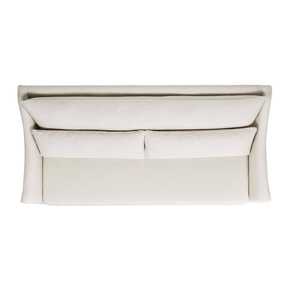 Jennifer Taylor Home Ada Modern Fabric Sofa with Flared Arm in Flax White