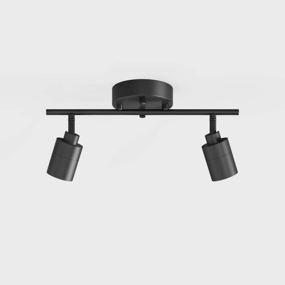 VidaLite Shura 2-Head LED Track Light Black