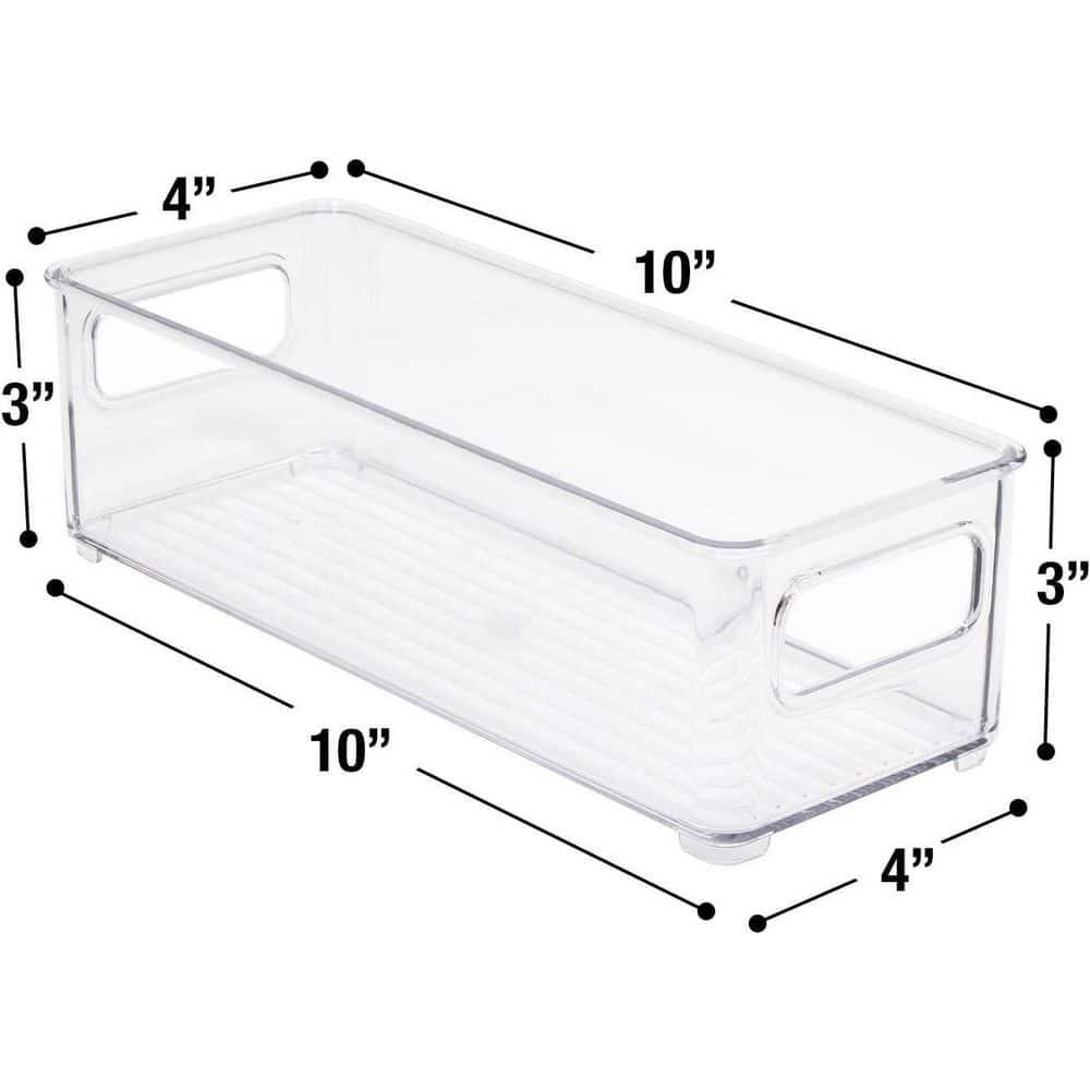 Sorbus Sorbus 6 Pack Narrow Stackable Clear Storage Bins with Handles
