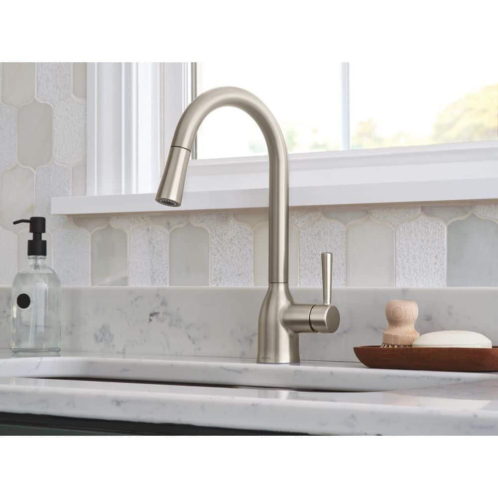 Adler Pull Down Single Handle Kitchen Faucet with Accessories